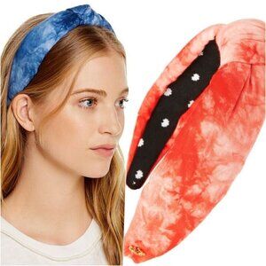 Lele Sadoughi Red Tie Dye Knotted Headband NWOT